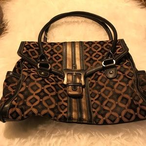 Worthington Gold and black handbag.